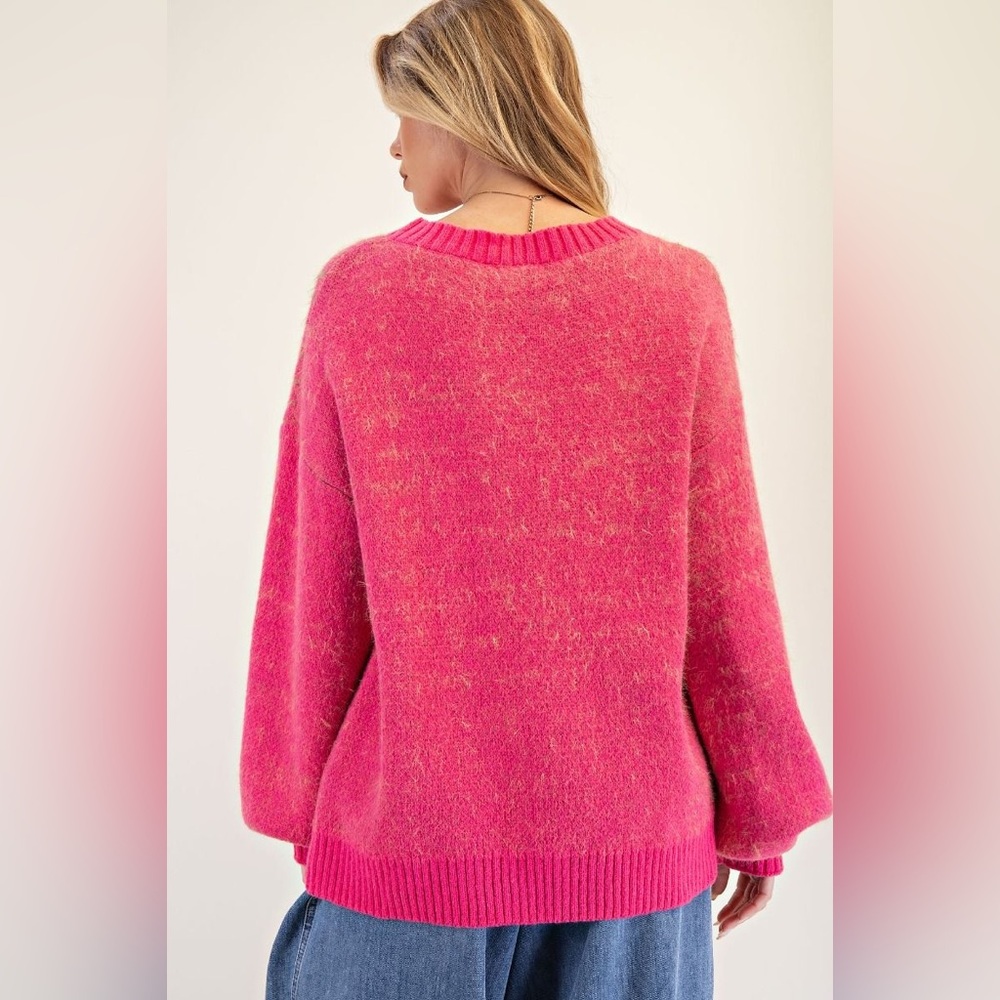 #051 Last 1! Easel Daisy Knit Sweater - Picture 5 of 5